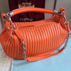 Tiffany & Co. Orange Quilted Shoulder Bag
